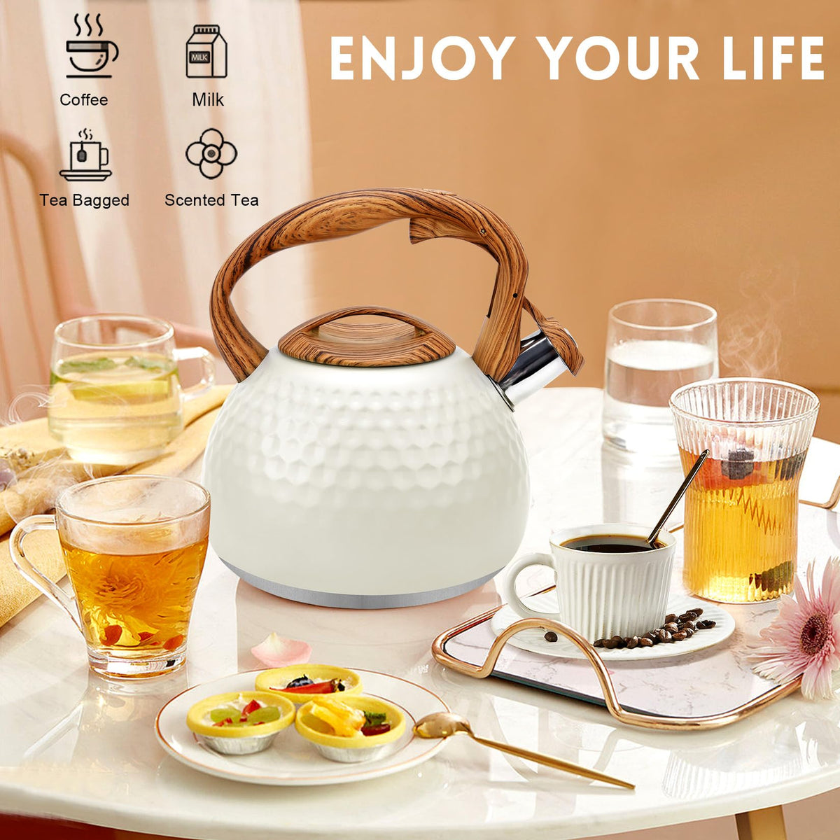 GGC Tea Kettle shown on stove top proves practical daily use.