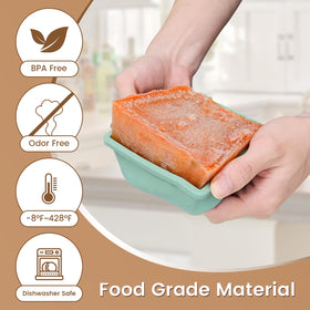 Four-tray set from GGOW for portion-controlled freezing of meals.