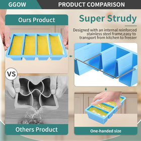 GGOW dishwasher and oven safe tray with snug lid prevents spills.