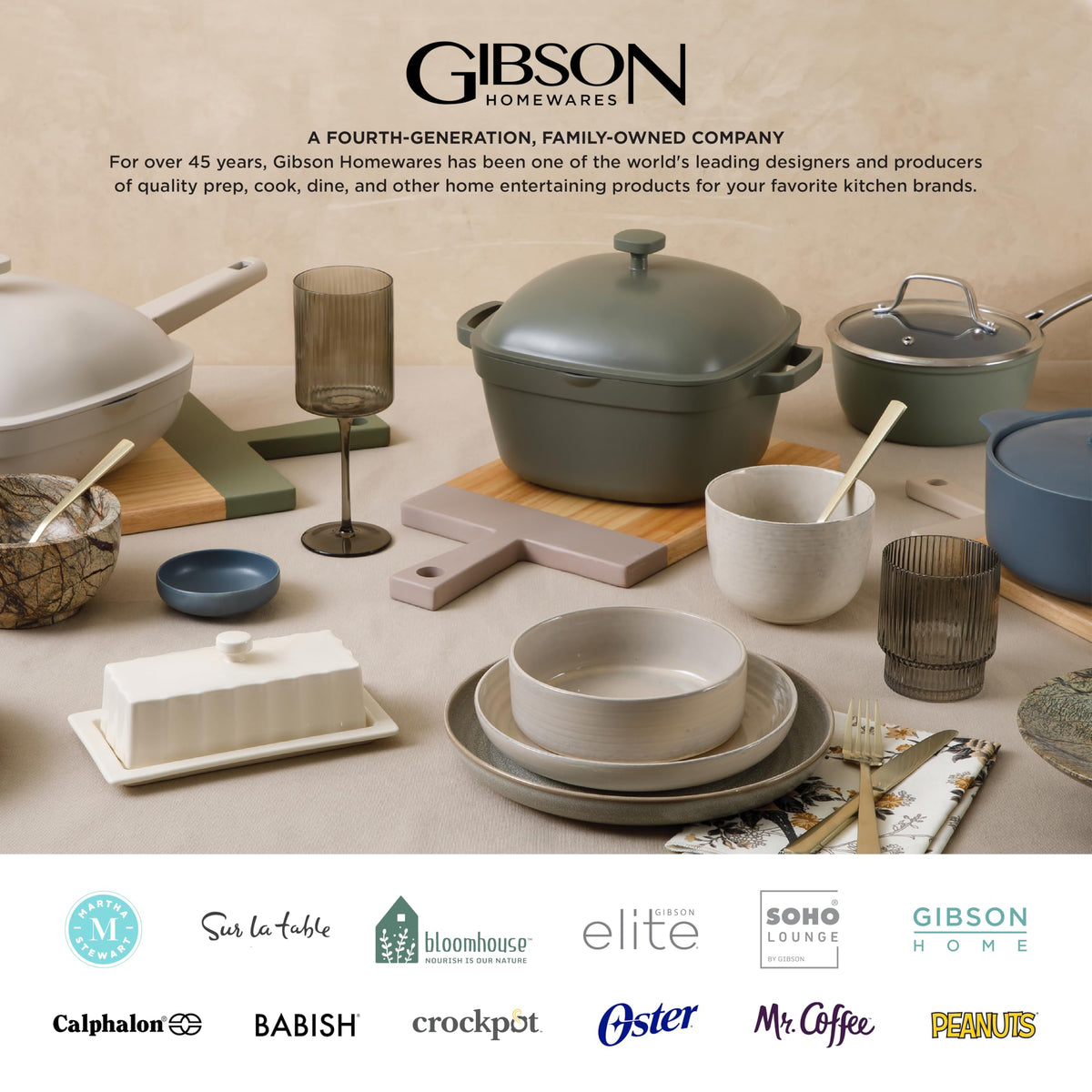 Gibson Elite Soho Lounge square dessert plates add color to entertaining dinners
