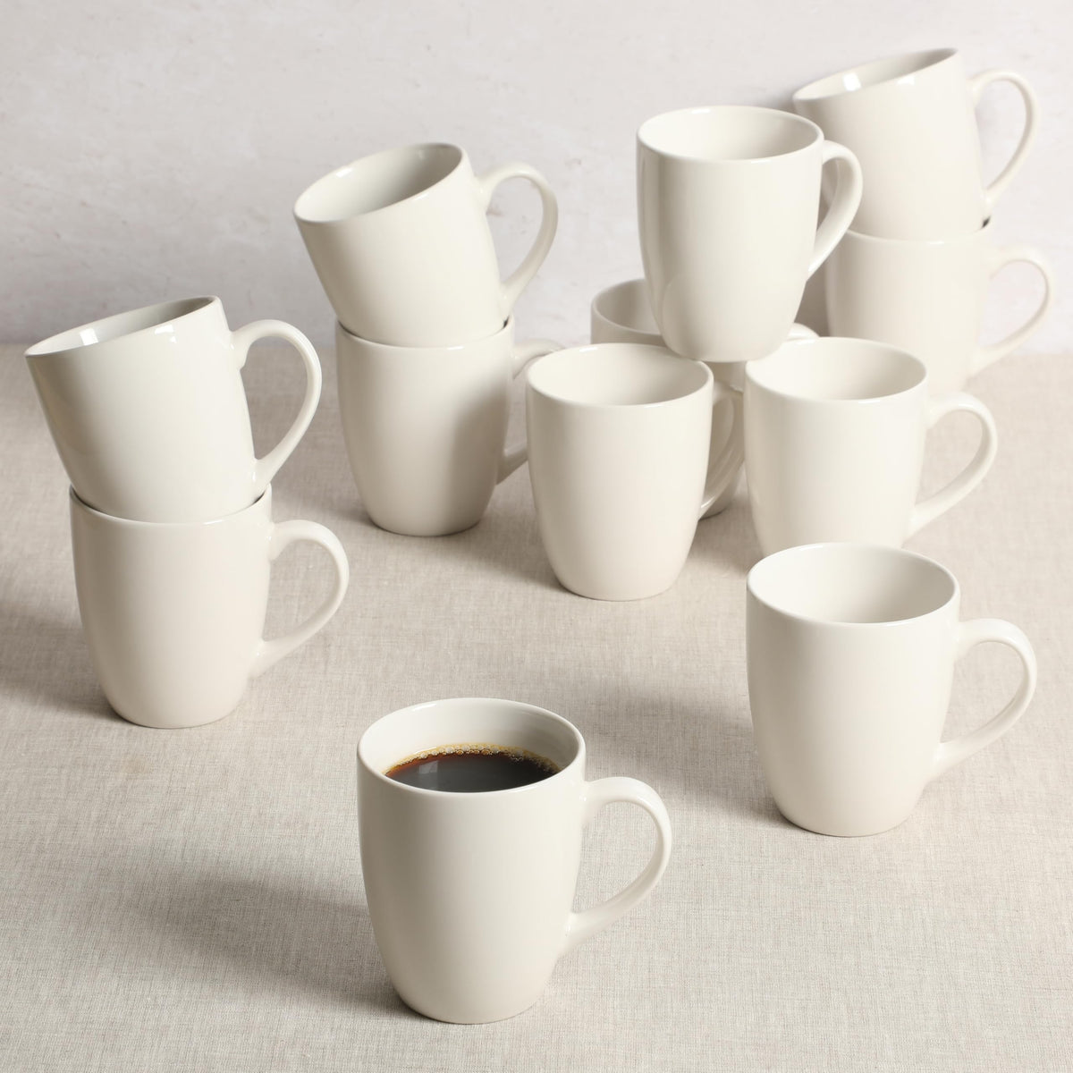 Set of Gibson Home mugs arranged on table ready for cozy coffee moments.