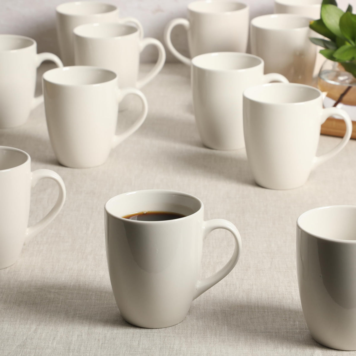 Stoneware mug edge detail from Gibson Home highlighting durability for daily use.