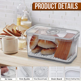 Gifhomfix bread box large capacity fits homemade loaves and muffins.