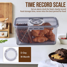 Gifhomfix bread box transparent body lets you see content at a glance.