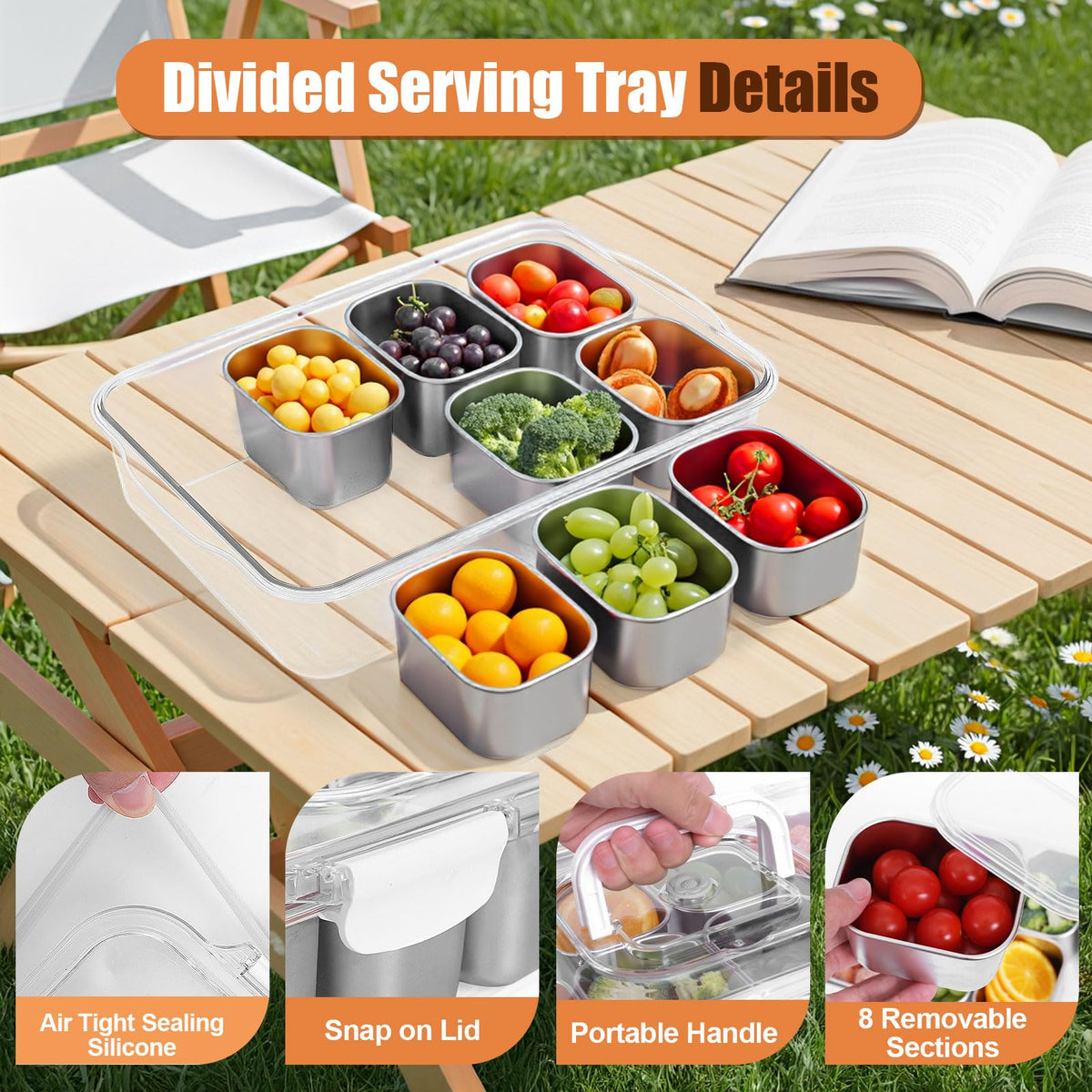Gifhomfix Snackle Box dishwasher-safe tray after meals