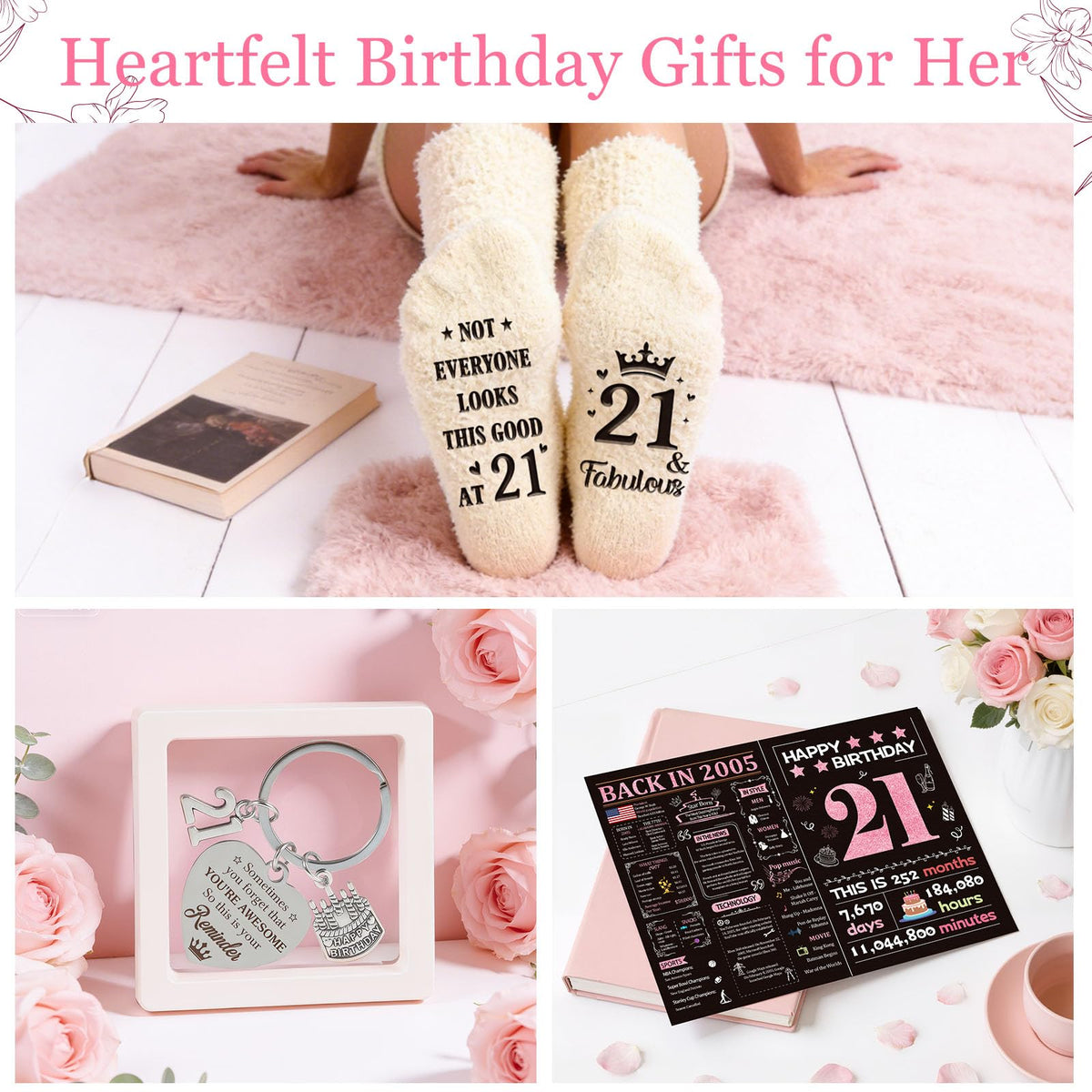 Giftota 21st birthday socks add playful comfort to the day.