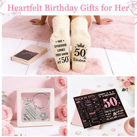 Giftota 50th birthday socks offer playful comfort for the milestone.