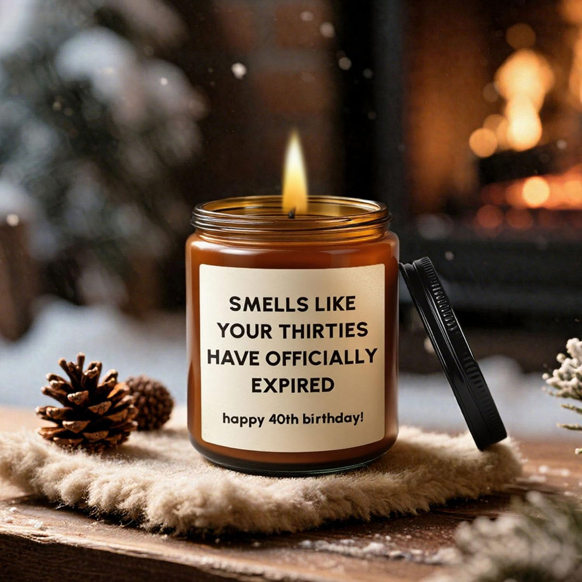 Giftota lavender-scented candle creates a calming ambiance.