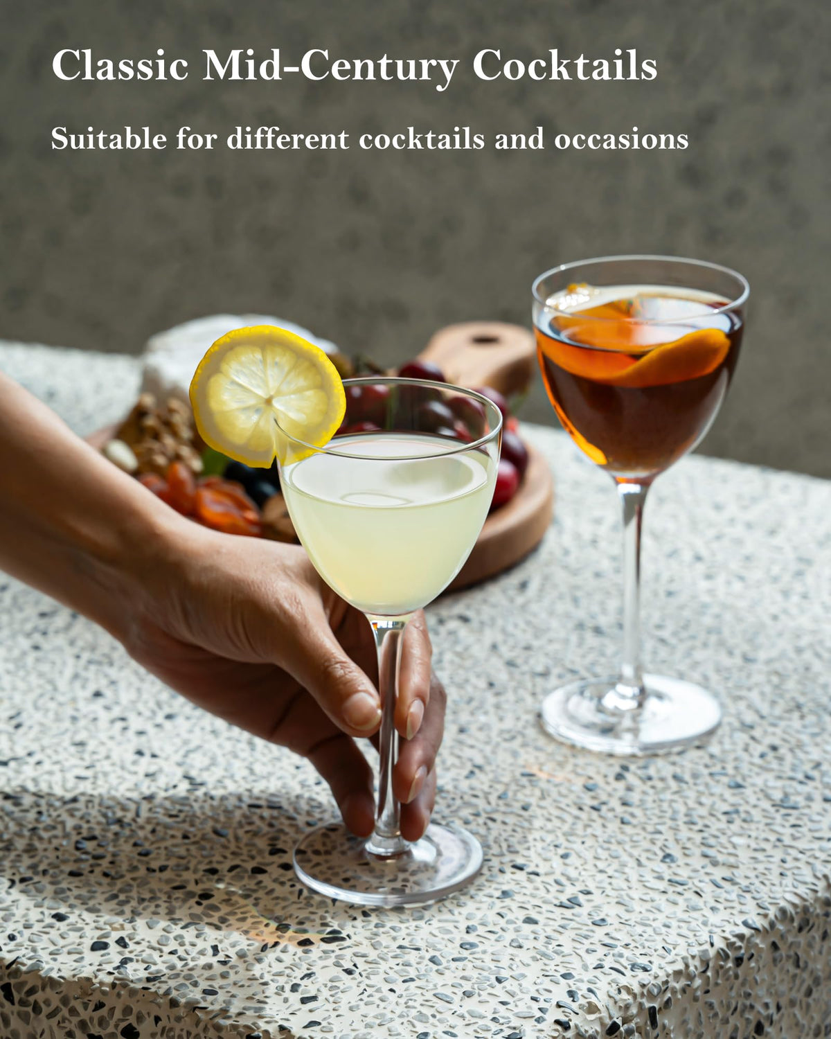 GIHOP dishwasher-safe cocktail glasses stay pristine through frequent use.
