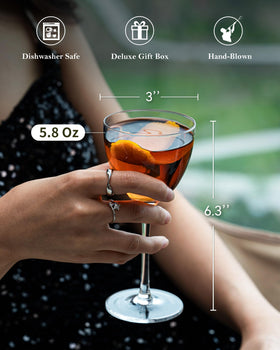 GIHOP hand-blown crystal glasses showcase artisan craftsmanship for special occasions.
