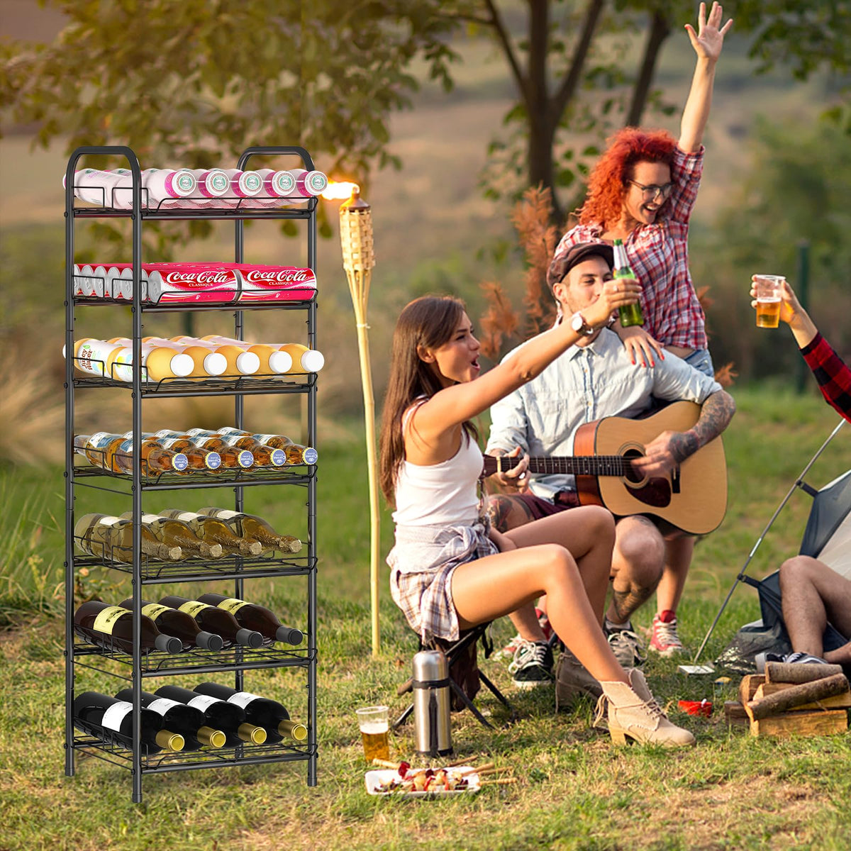 GILLAS customizable divider system allows flexible spacing for different bottle sizes.