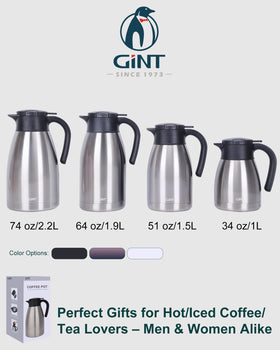 GiNT 34Oz gift idea for coffee lovers who value flavor and heat retention.
