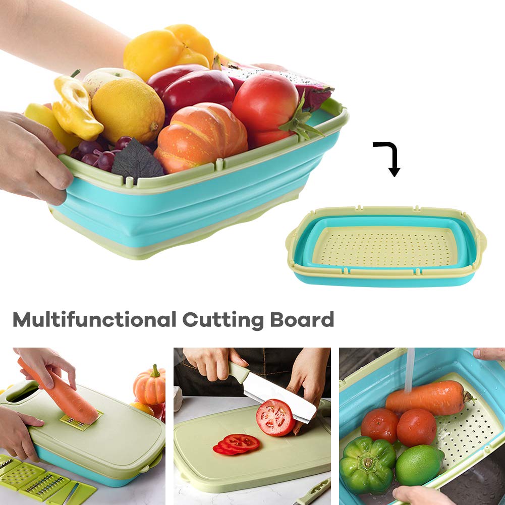 Gintan outdoor setup shows collapsible sink and board.
