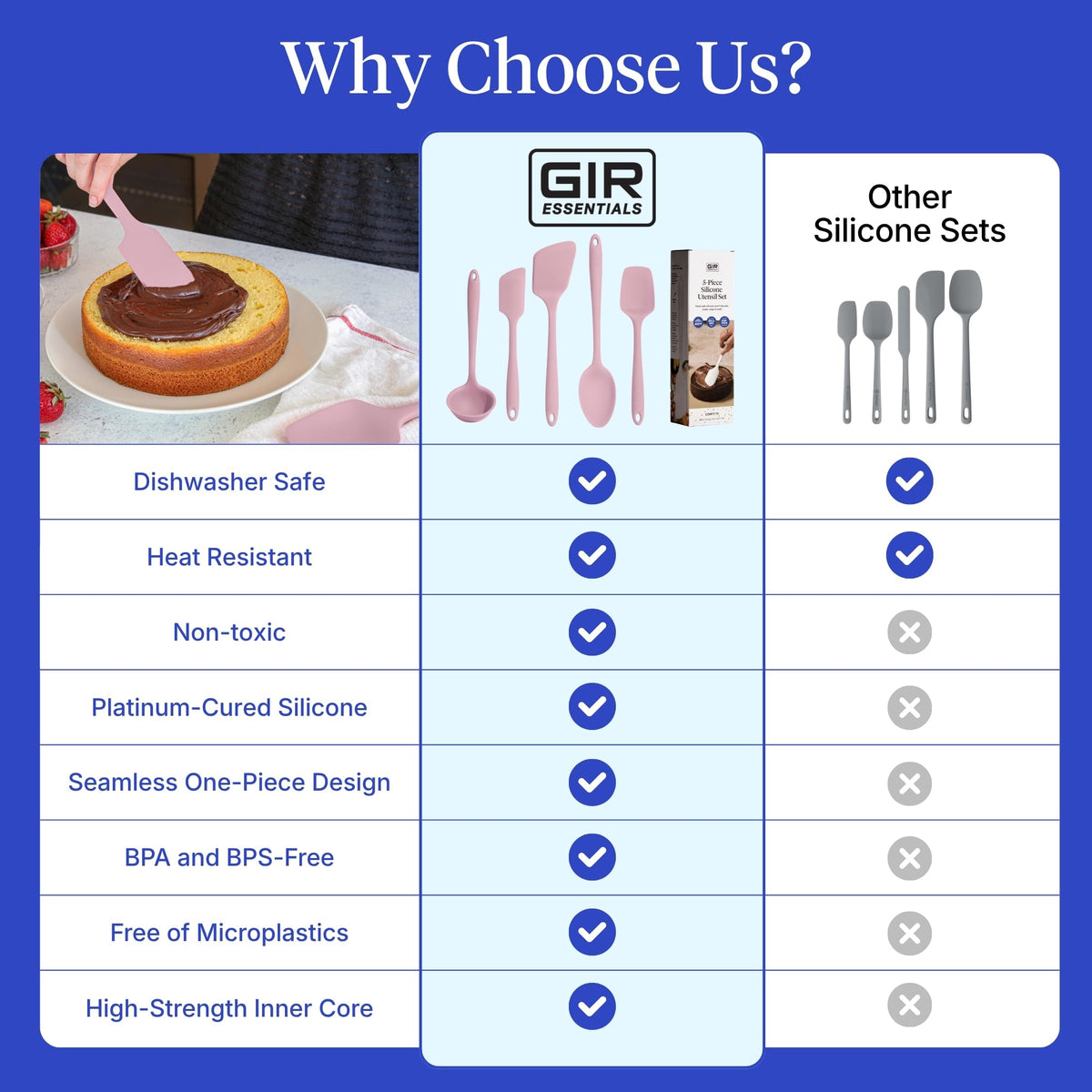 GIR utensils heat resistant to 425F for versatile cooking