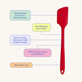 GIR spatula reaching tall jars with ease.