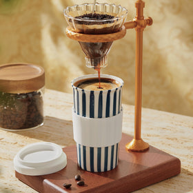 GIROFLIER ceramic mug is microwave safe for quick reheats.