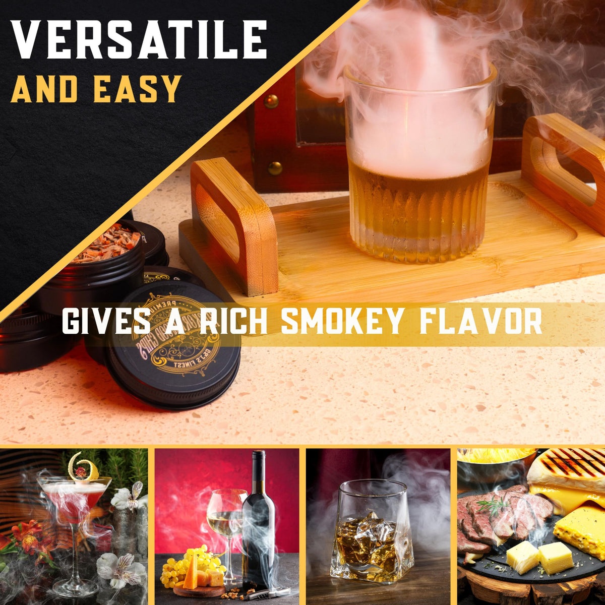 G & J's Finest cinnamon orange zest chips spark warm cocktail aroma