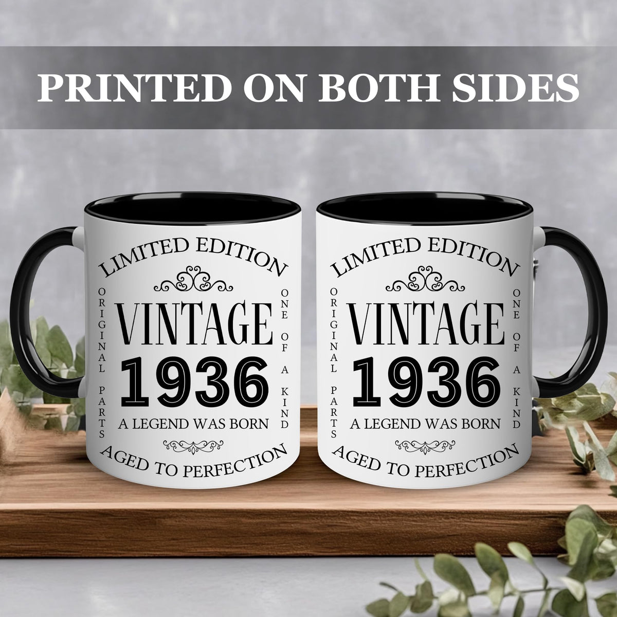 GLAKEUN born in 1936 gift mug marks milestone moments.