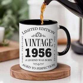 GLAKEUN Retro 1956 mug design emphasizes vintage charm for celebrations.