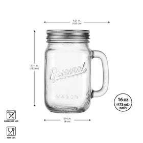 Glaver's mason jar ergonomic handle design for comfortable grip