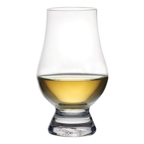 Glencairn glass hand feel and ergonomic base for comfortable tasting.