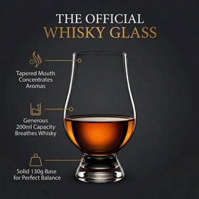 Glencairn glass stable base reduces tipping during pours.