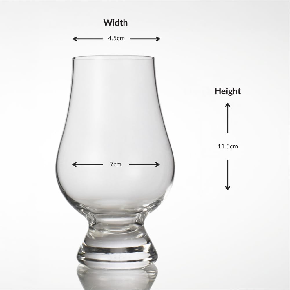 Glencairn tapered mouth concentrates aroma for a fuller nose.