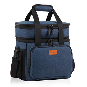 GLENKEY expandable lunch box top compartment extended for extra capacity.