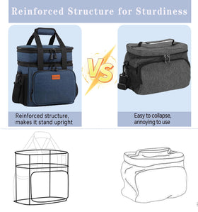 GLENKEY lunch box side pockets keep essentials organized and accessible.