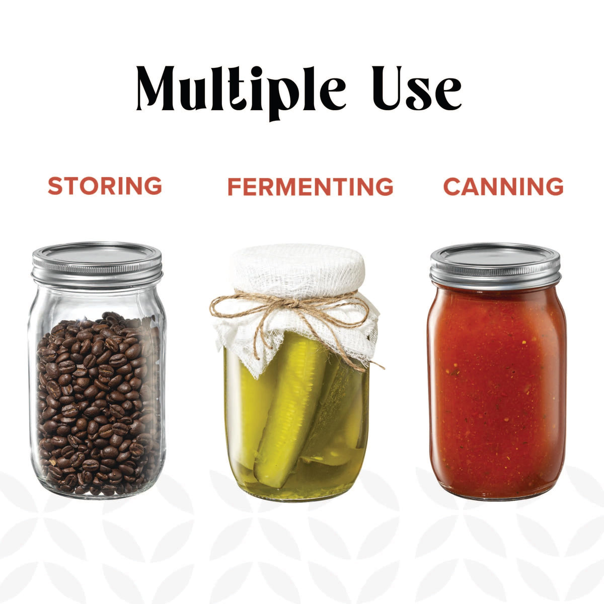 GLING 2-quart jars showcase thick glass and a gleaming finish.