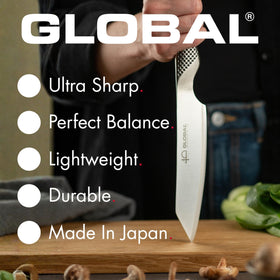 Global Knives hand-wash recommended to protect the blade.