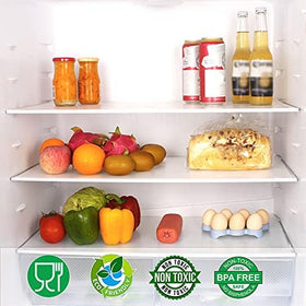 Glomen shelf liner kitchen-drawer use keeps bottles and utensils organized.