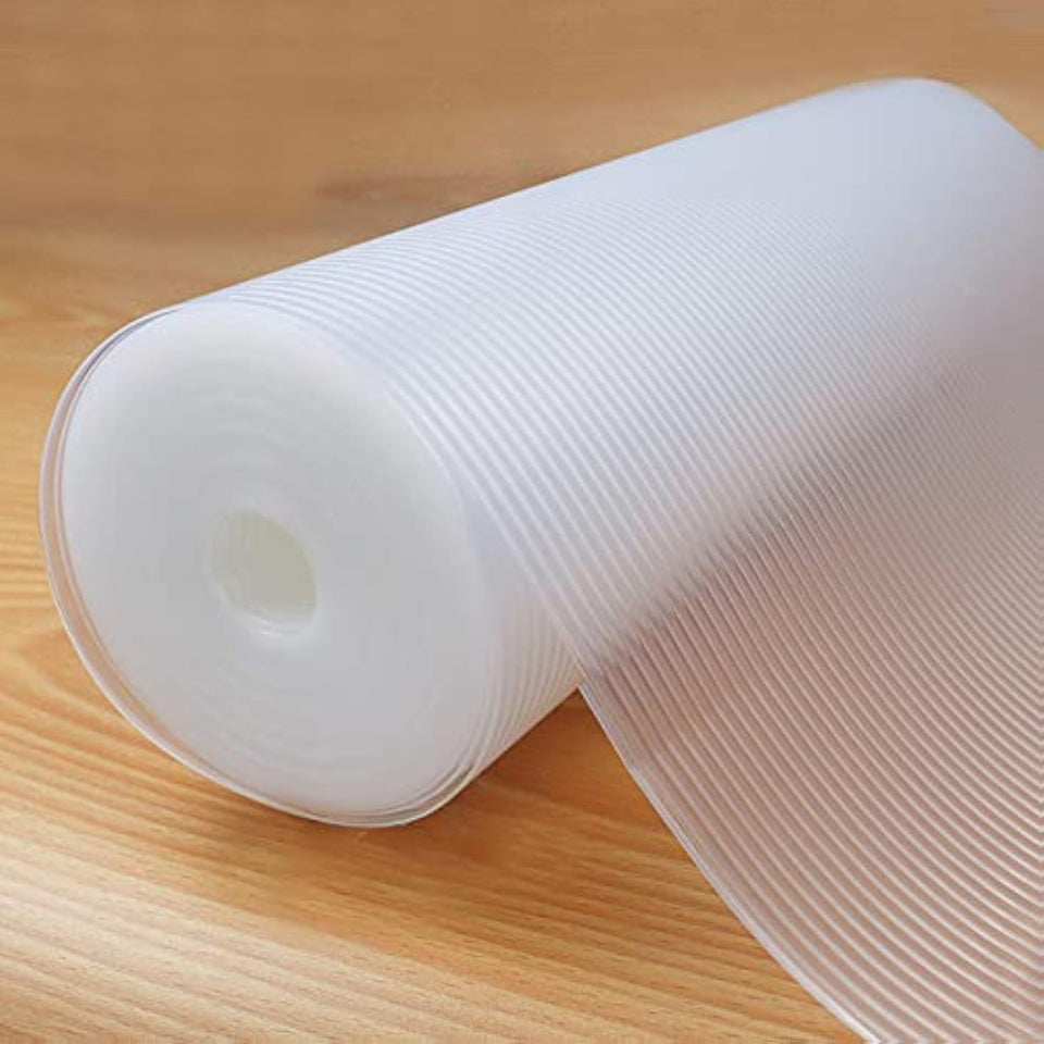 Glomen shelf liner non-slip ribbed top view keeps items in place.