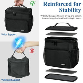 Gloppie Flight Crew Lunch Bag leakproof liner prevents spills