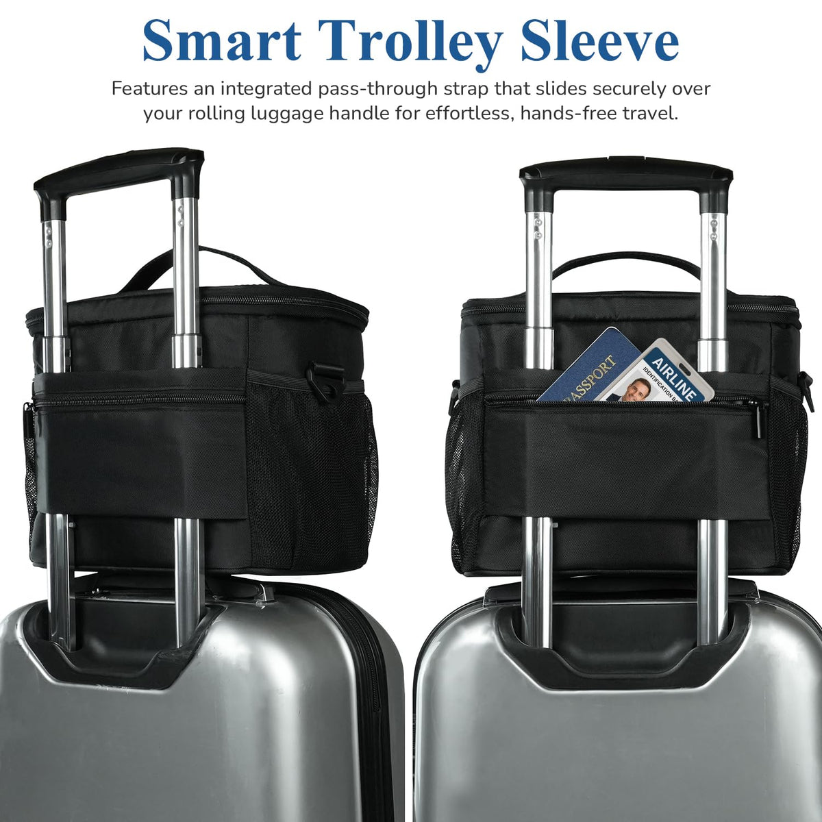 Gloppie Flight Crew Lunch Bag reinforced structure maintains shape