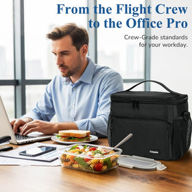 Gloppie Flight Crew Lunch Bag top-handle and adjustable strap