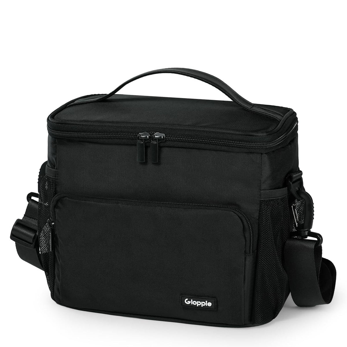 Gloppie Flight Crew Lunch Bag on trolley sleeve for easy airport navigation
