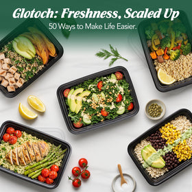 Glotoch Express lid seal close-up showing leak-resistant design for on-the-go meals.