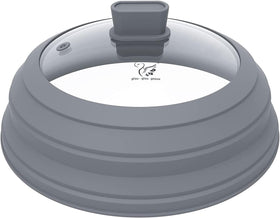 Glouglou Goose GGG microwave splatter cover glass lid prevents splatters.