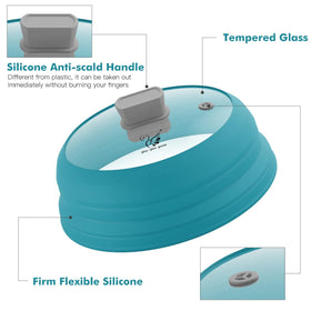 GLOU-GLOU GOOSE GGG tempered glass lid closeup showing vent holes to reduce condensation