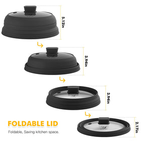Top vent holes release steam, reducing condensation back into foods