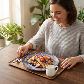 Lead-free and cadmium-free Glowworm plates ensure safe dining for families.