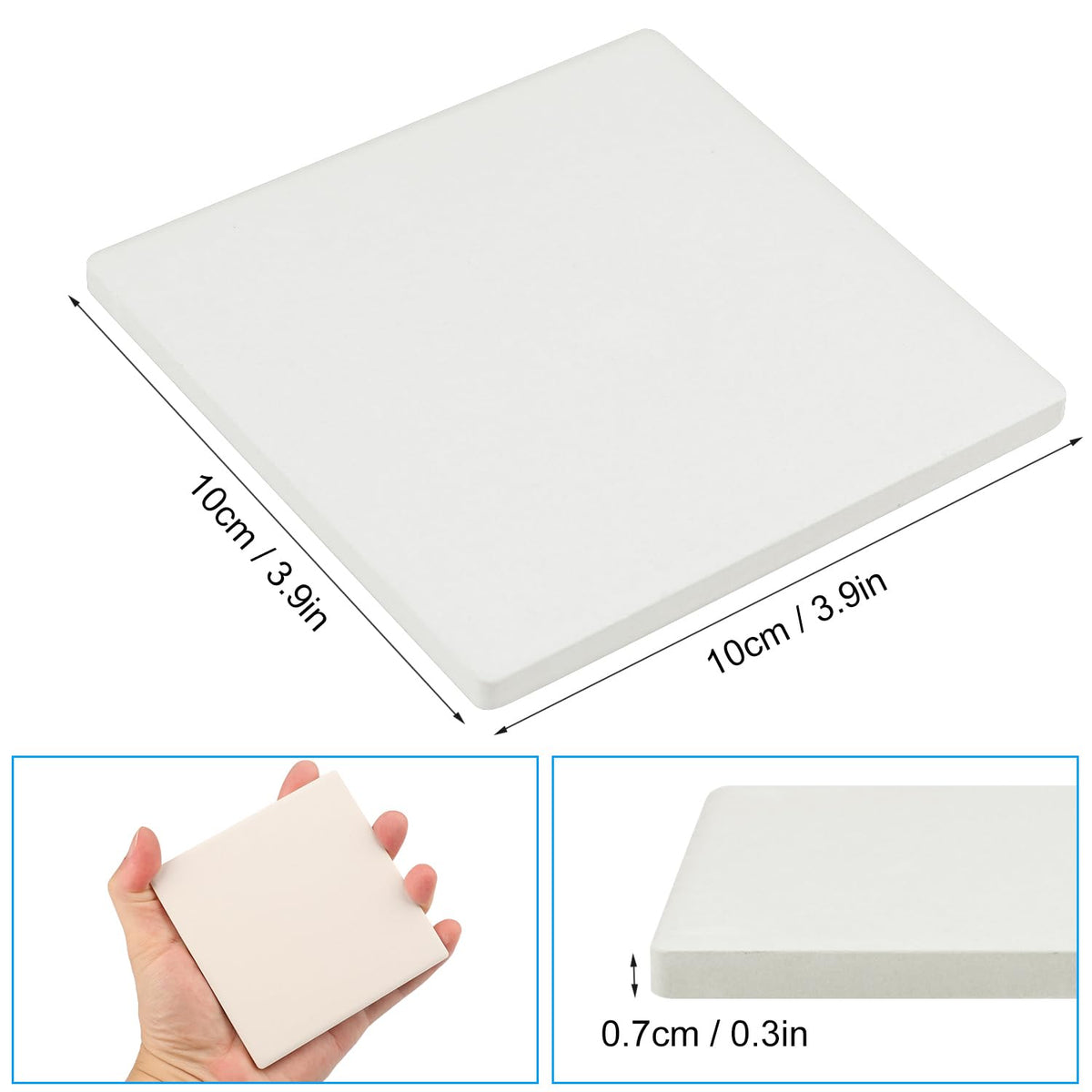 GNIEMCKIN unglazed ceramic tile with cork backing for spills.