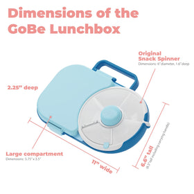 GoBe Bento-style lunchbox fits sandwiches and fruit for on-the-go meals.