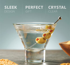 Godinger gift set martini glasses, perfect for weddings, holidays, or housewarmings.