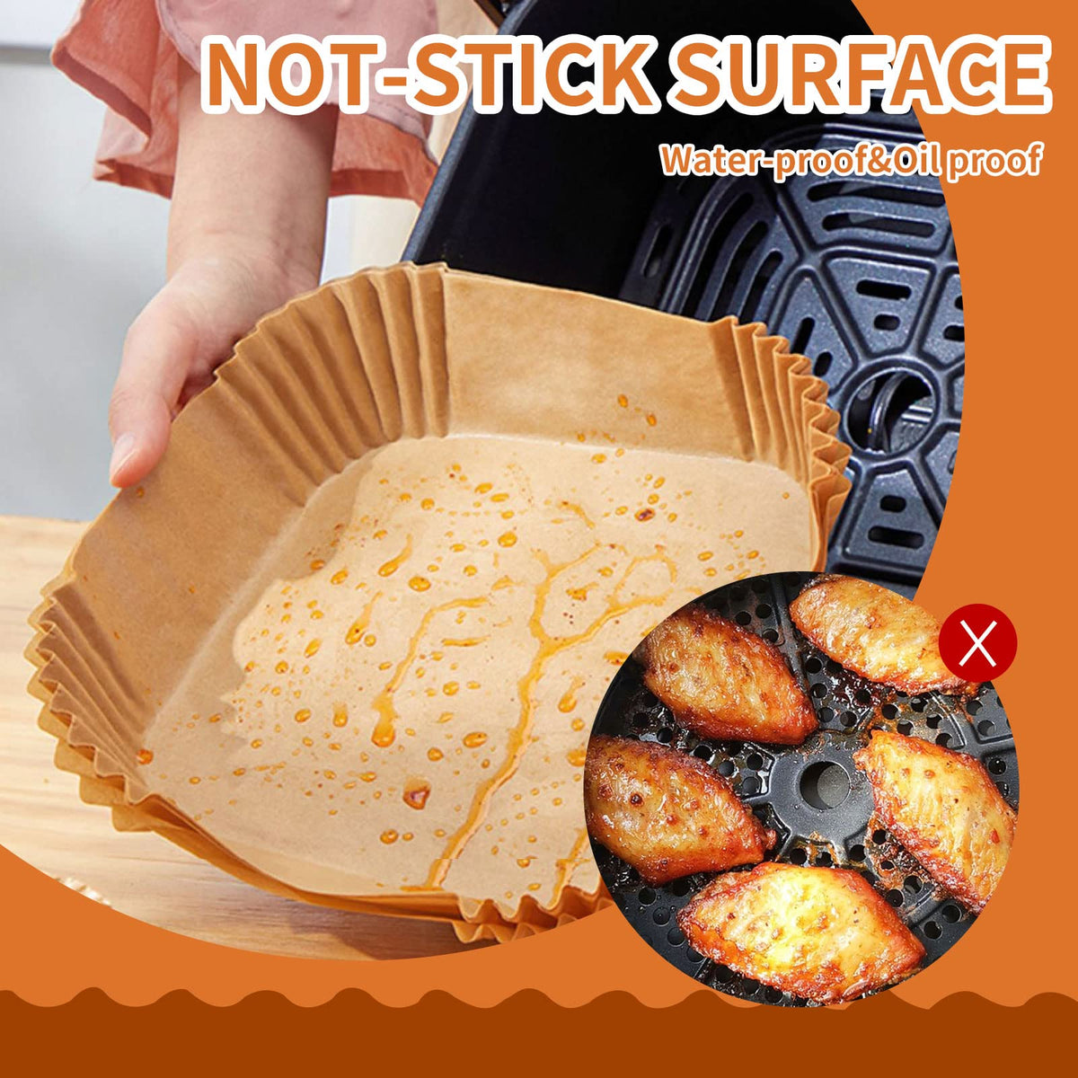 GOFFUGT food-grade liners, waterproof and oil-proof protect your fryer