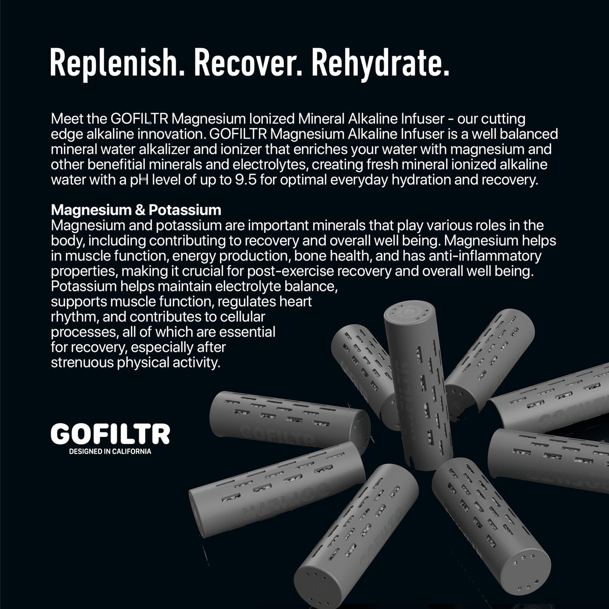 GOFILTR 750-refill lifespan graphic communicates long use