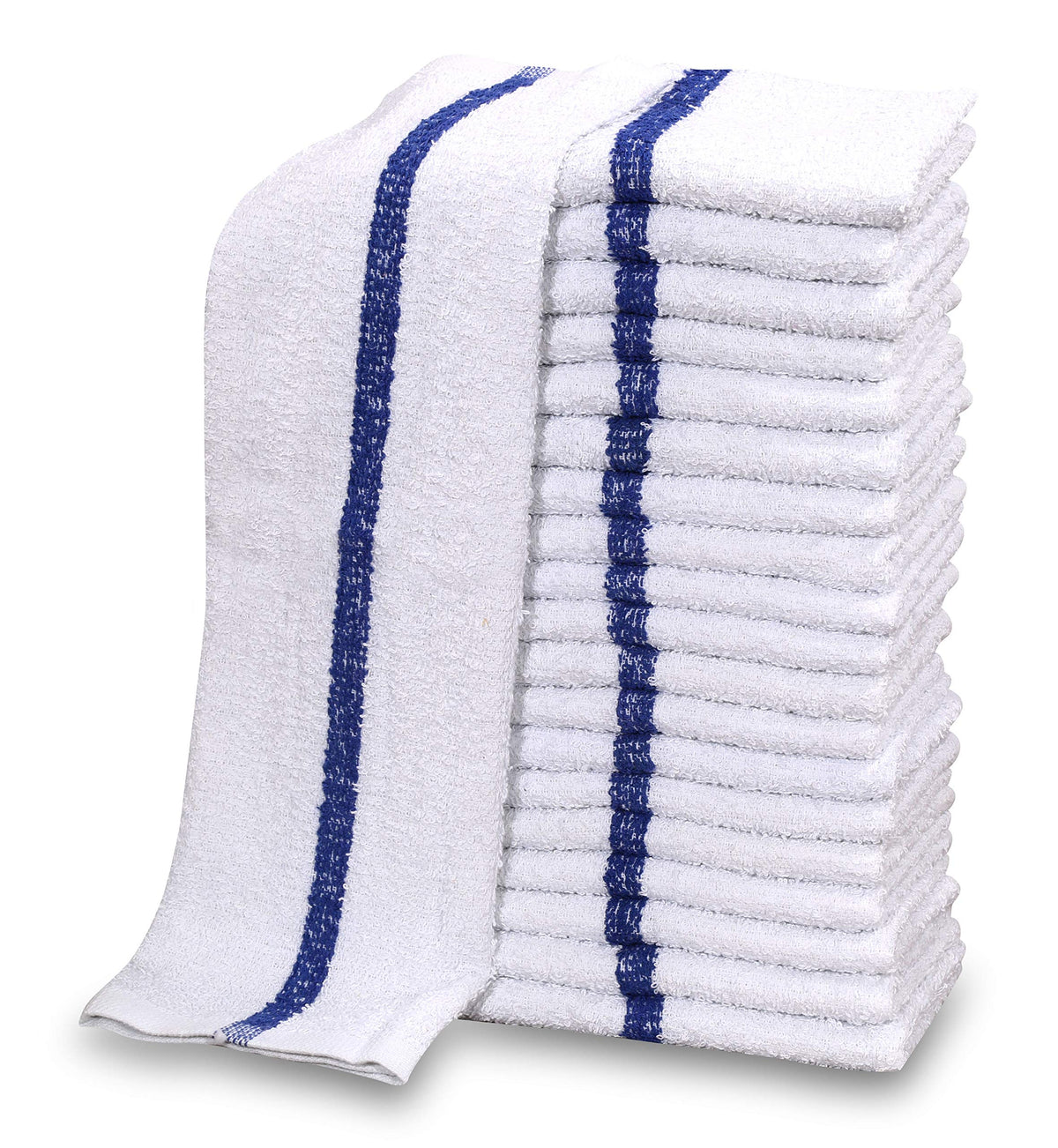 GOLD TEXTILES bar mop with blue stripe for quick dish drying