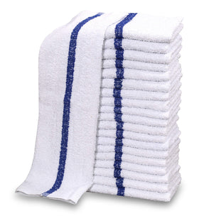 GOLD TEXTILES bar mop with blue stripe for quick dish drying