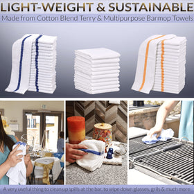Gold Textiles soft durable bar mop towels application; ideal for drying dishes and surfaces.
